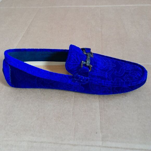 Royal Shoes Men Suede Slip on Dress Blue Formal Size 12 main image 5